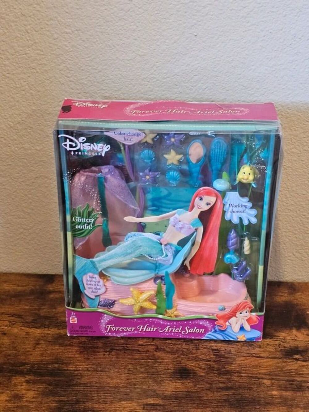 NWT Disney Ariel Forever Hair Salon Playset
